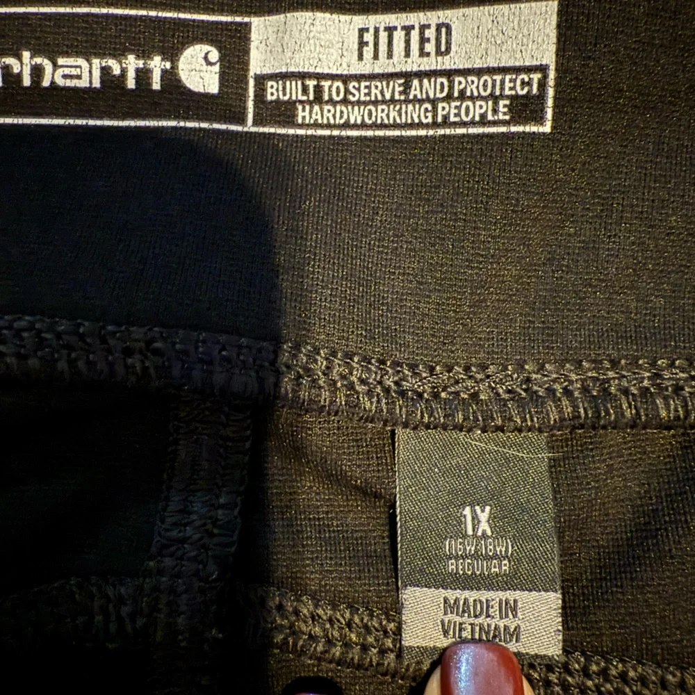 Carhartt Black Leggings size 1X EUC 20.5” waist & 26” length - Picture 8 of 10